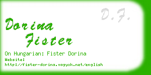 dorina fister business card